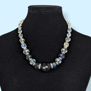 V. AB Crystal Choker Necklace